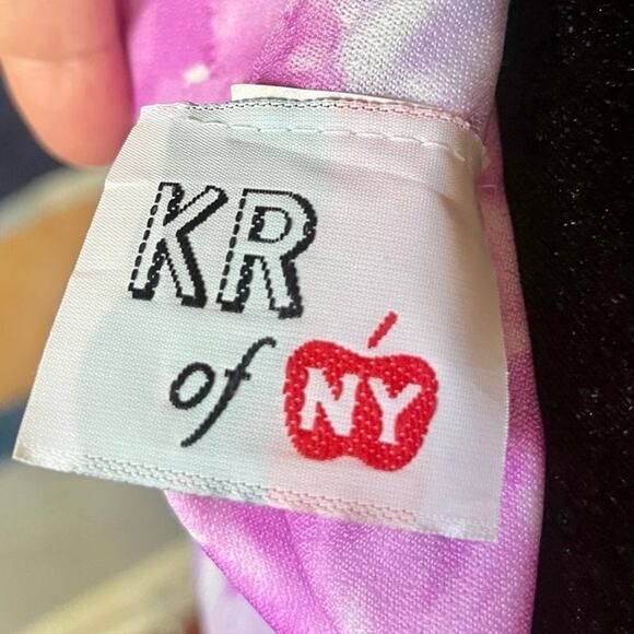 Vintage 80’s KR of NY Hot Pink Purple Peplum Bow Secretary Retro Dress Med Large - Picture 8 of 9
